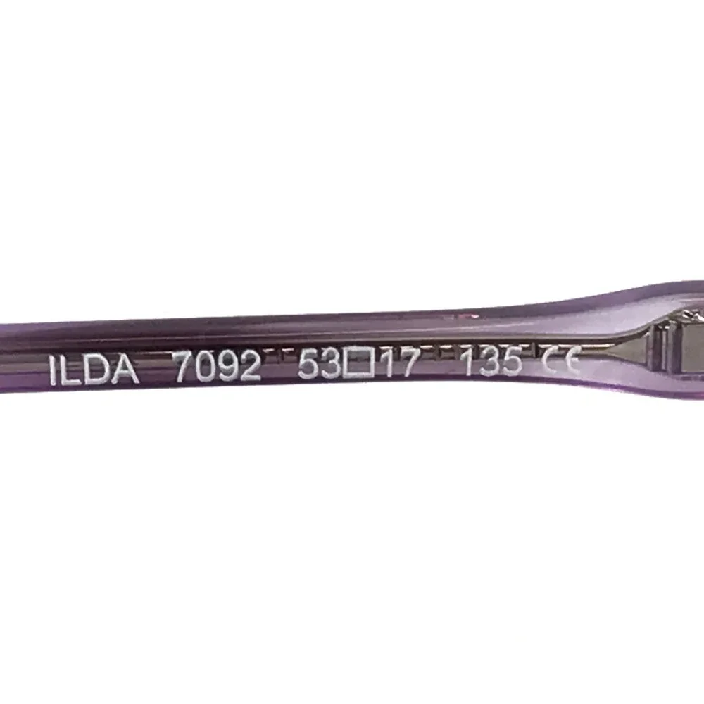 BOZ Eyeglasses Frames ILDA 7092 Purple Brown Amber Cat Eye 53-17-135